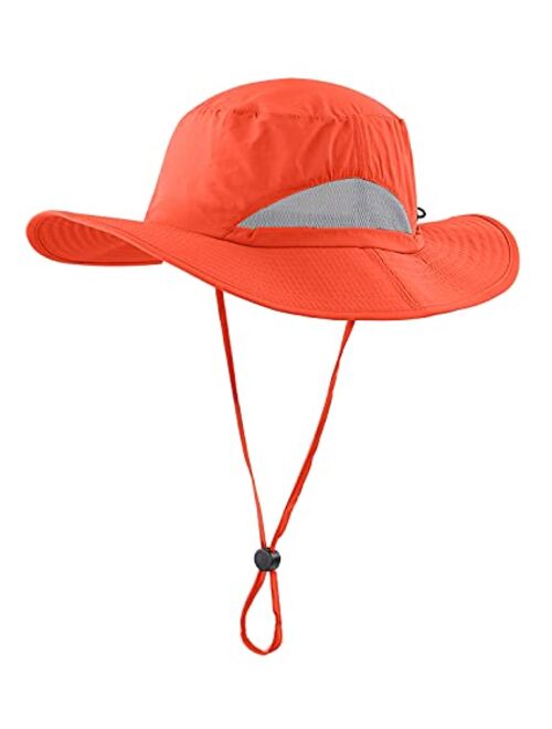 LLmoway Kids Sun Protection Hat Quick Dry Adjustable Wide Brim Mesh Bucket Hat