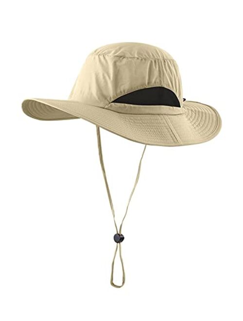 LLmoway Kids Sun Protection Hat Quick Dry Adjustable Wide Brim Mesh Bucket Hat