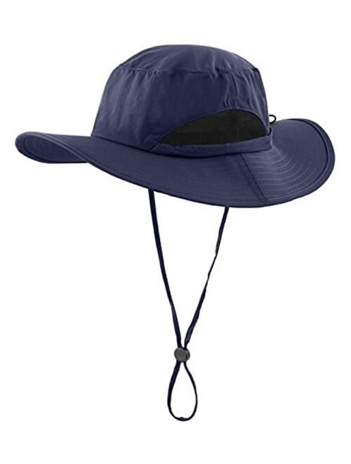 LLmoway Kids Sun Protection Hat Quick Dry Adjustable Wide Brim Mesh Bucket Hat