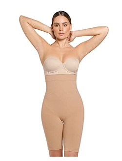 Women's Light Tummy-Control High-Waist Faja Thigh-Slimmer 012807M