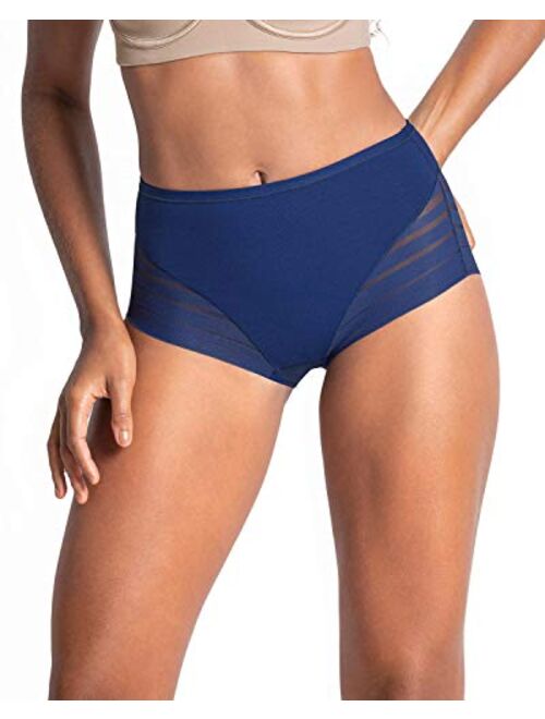 Leonisa Women's Lace Stripe Undetectable Panty