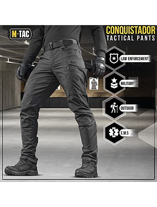 M-Tac Conquistador Flex Tactical Pants - Military Men's Cargo Pants with Pockets