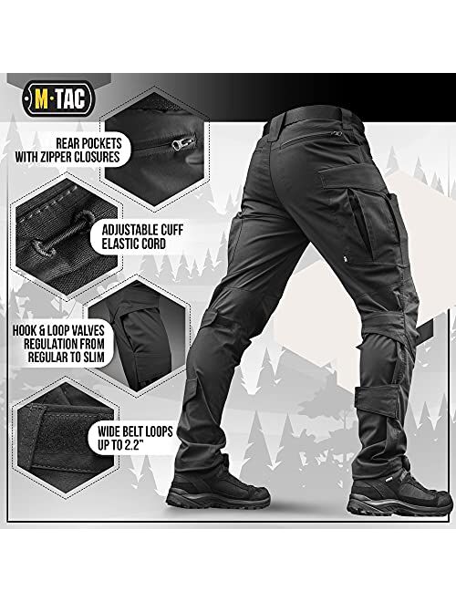 M-Tac Conquistador Flex Tactical Pants - Military Men's Cargo Pants with Pockets