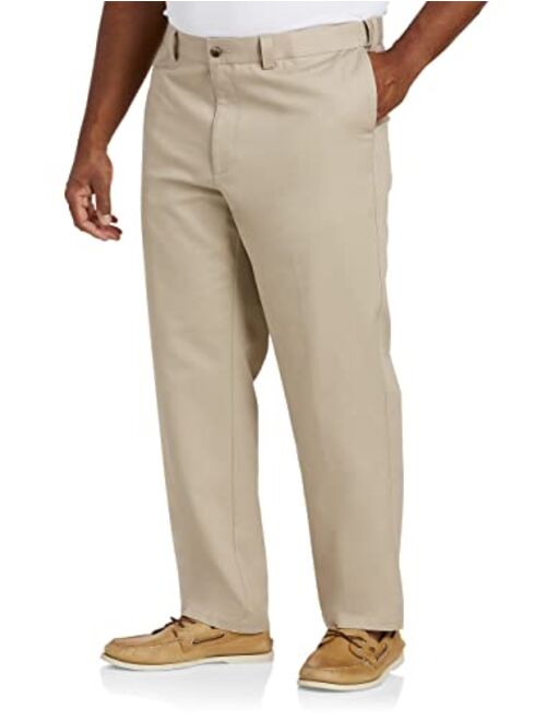 DXL Big and Tall Essentials Flat-Front Twill Pants