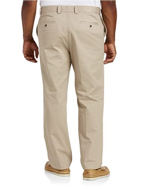 DXL Big and Tall Essentials Flat-Front Twill Pants