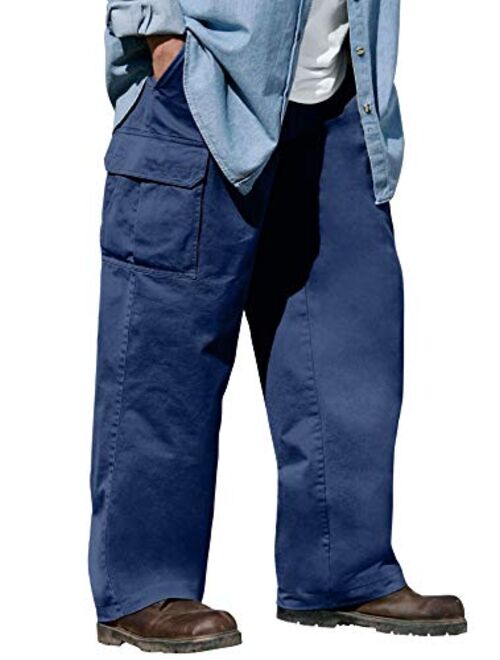 Boulder Creek by Kingsize Men's Big & Tall Renegade Side-Elastic Waist Cargo Pants