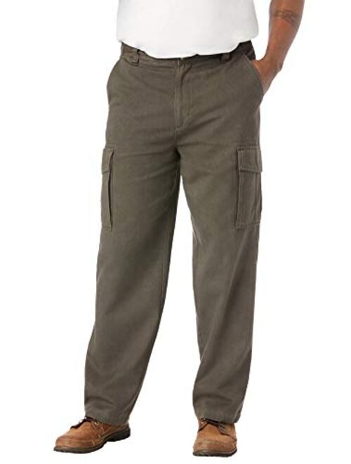 Boulder Creek by Kingsize Men's Big & Tall Renegade Side-Elastic Waist Cargo Pants