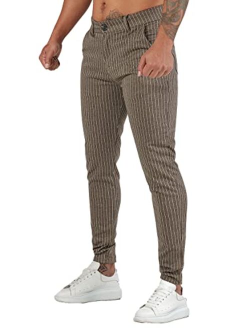 GINGTTO Mens Casual Pants with Pockets Chinos Pants Men Slim Fit