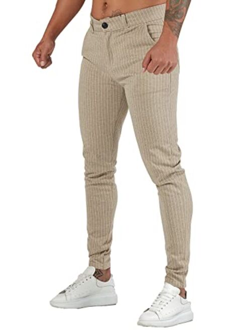 GINGTTO Mens Casual Pants with Pockets Chinos Pants Men Slim Fit