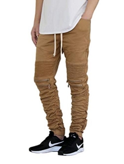 AIRNINE Men's Premium Twill Drop Crotch Jogger Pants S-5XL