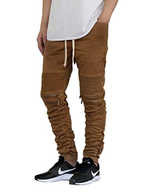 AIRNINE Men's Premium Twill Drop Crotch Jogger Pants S-5XL