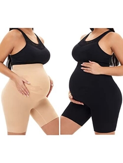 KUNINDOME Seamless Maternity Shapewear, Prevent Thigh Chaffing, Belly Support, S-XXXL