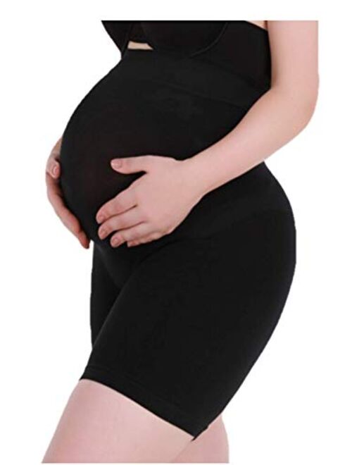 KUNINDOME Seamless Maternity Shapewear, Prevent Thigh Chaffing, Belly Support, S-XXXL