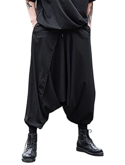 perdontoo Men Women Baggy Hippie Boho Gypsy Yoga Aladdin Harem Pants