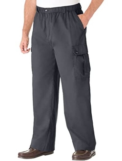 KingSize Men's Big & Tall Knockarounds Full-Elastic Waist Cargo Pants