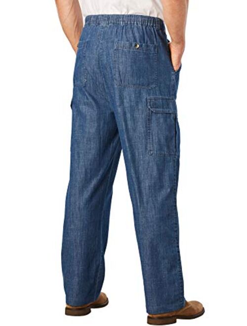 KingSize Men's Big & Tall Knockarounds Full-Elastic Waist Cargo Pants