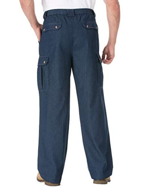 KingSize Men's Big & Tall Knockarounds Full-Elastic Waist Cargo Pants