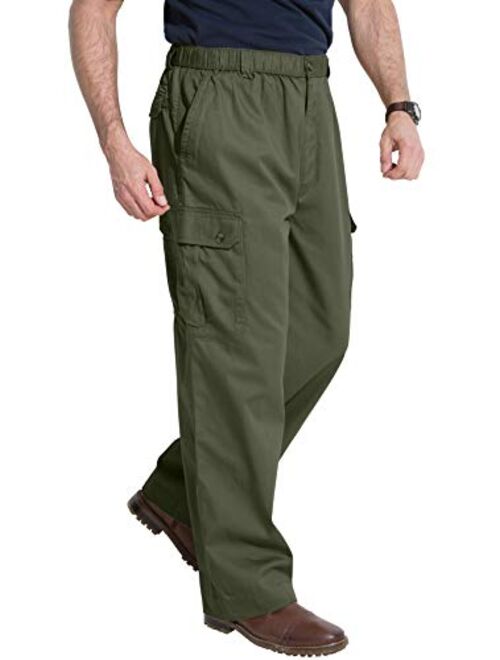 KingSize Men's Big & Tall Knockarounds Full-Elastic Waist Cargo Pants