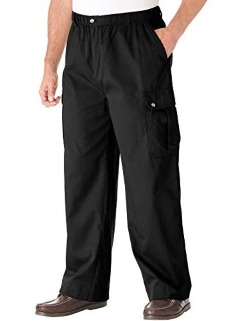 KingSize Men's Big & Tall Knockarounds Full-Elastic Waist Cargo Pants