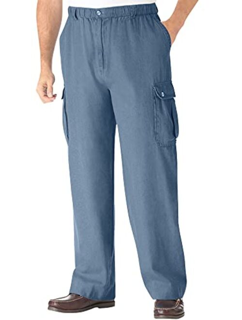 KingSize Men's Big & Tall Knockarounds Full-Elastic Waist Cargo Pants