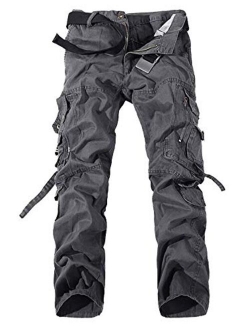 AKARMY Men's Casual Pants, Outdoor Streetwear Techwear Pants for Men, Cargo Pants with Multi-Pocket