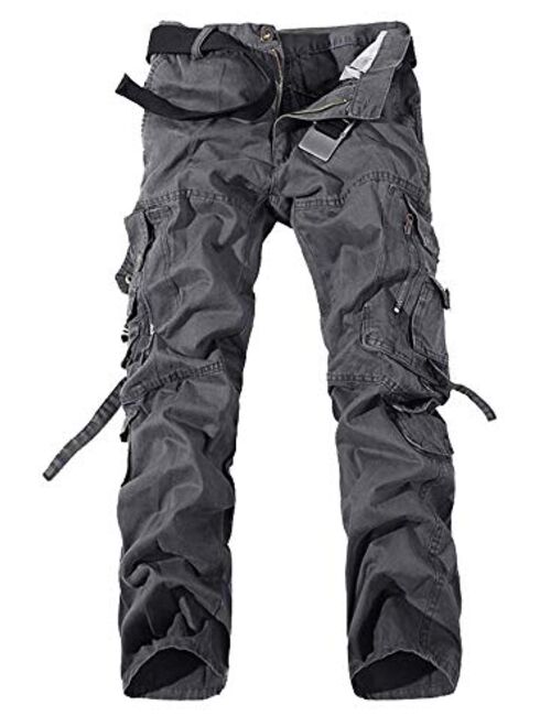 AKARMY Men's Casual Pants, Outdoor Streetwear Techwear Pants for Men, Cargo Pants with Multi-Pocket