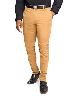 Victorious Men's Basic Casual Slim Fit Stretch Chino Pants