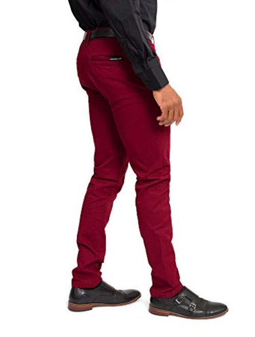 Victorious Men's Basic Casual Slim Fit Stretch Chino Pants