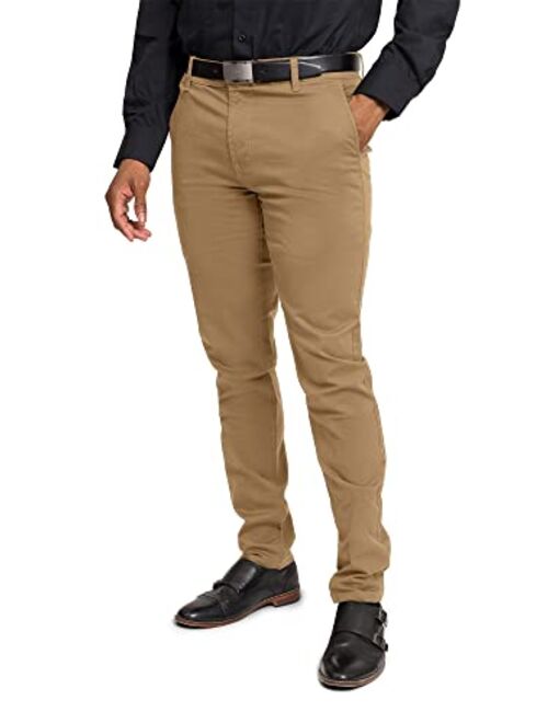 Victorious Men's Basic Casual Slim Fit Stretch Chino Pants