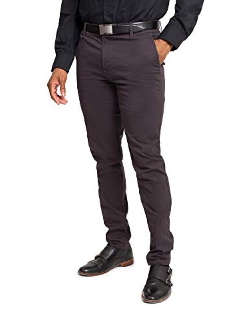 Victorious Men's Basic Casual Slim Fit Stretch Chino Pants