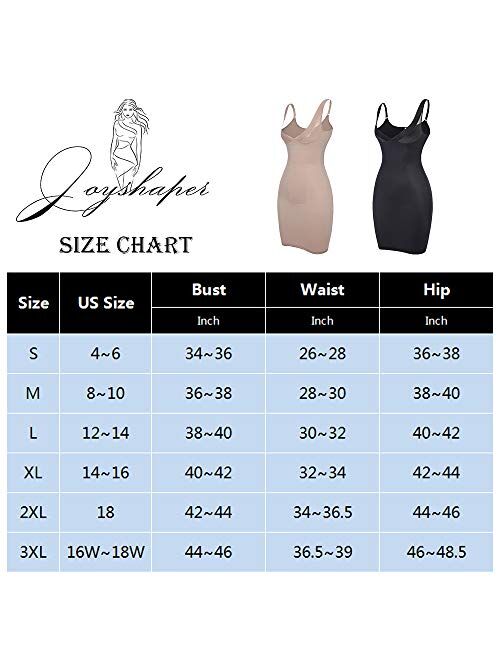 JOYSHAPER Full Slips for Women Under Dresses Long Cami Slip Dress Seamless Slimming Slip Shapewear