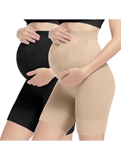 MUSIDORA Womens Seamless Maternity Shapewear High Waist Mid-Thigh Pettipant Pregnancy Underwear for Belly Support