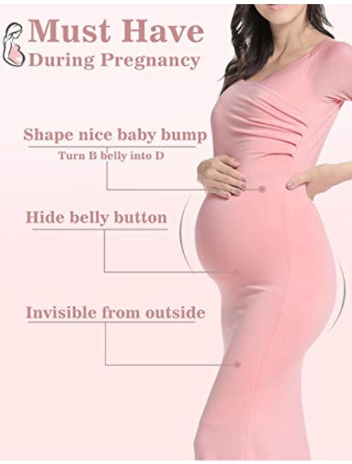 MUSIDORA Womens Seamless Maternity Shapewear High Waist Mid-Thigh Pettipant Pregnancy Underwear for Belly Support