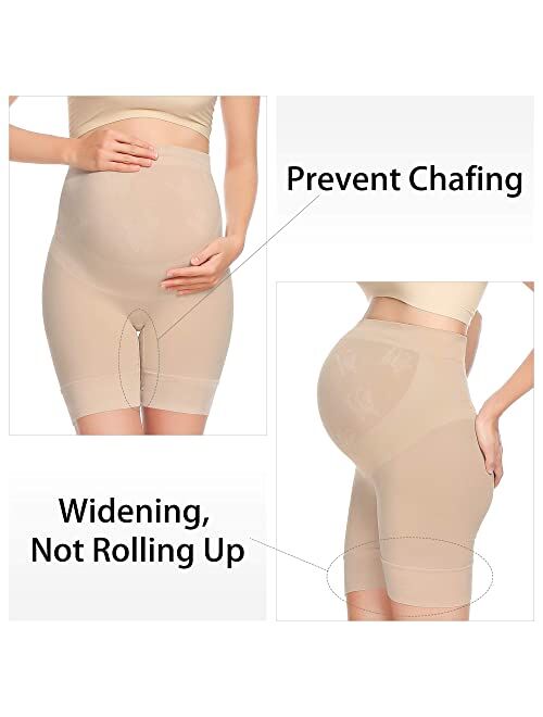 KIM S Women's Seamless Maternity Shapewear for Dresses, Mid-Thighs Pregnancy Underwear