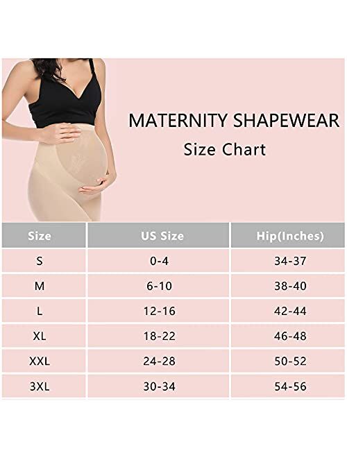 KIM S Women's Seamless Maternity Shapewear for Dresses, Mid-Thighs Pregnancy Underwear