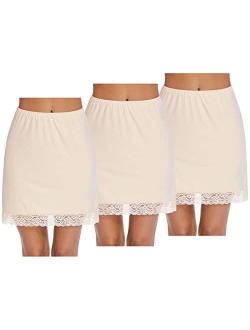 Half Slips for Women Underskirt Short Lace Trim Above Knee Half Slip