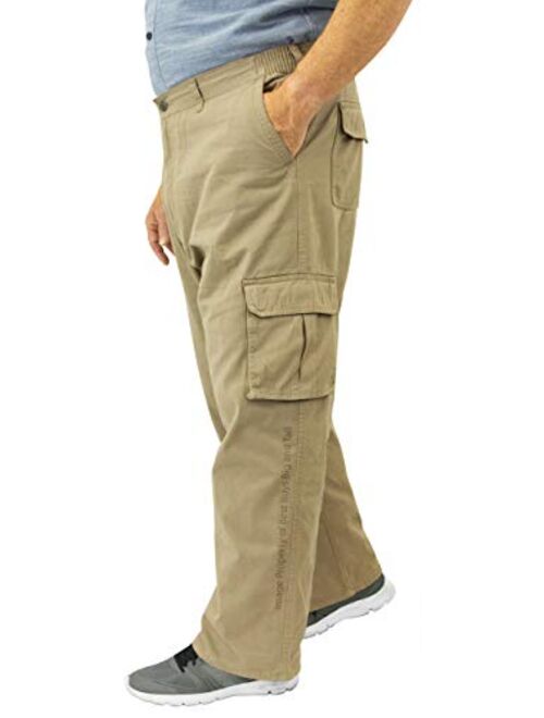 ROCXL Big & Tall Men's 100% Cotton Casual Cargo Pants