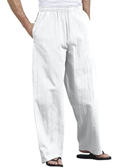 KingSize KS Island Men's Big & Tall Elastic Waist Gauze Cotton Pants