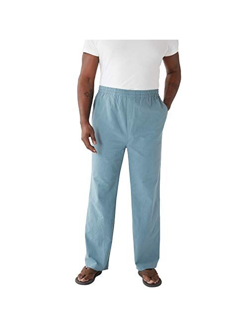 KingSize KS Island Men's Big & Tall Elastic Waist Gauze Cotton Pants