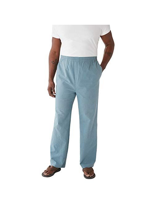 KingSize KS Island Men's Big & Tall Elastic Waist Gauze Cotton Pants