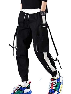 Ambcol Men's Jogger Pants Punk Cargo Baggy Techwear Streetwear Hip Hop Couple Women Unisex Sports Casual Pants