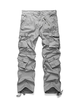 OCHENTA Men's Casual Military Cargo Pants with 8 Pockets