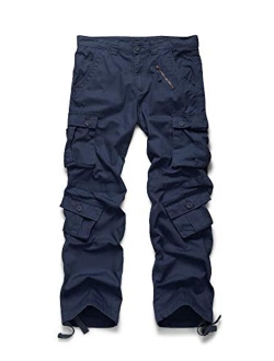 OCHENTA Men's Casual Military Cargo Pants with 8 Pockets