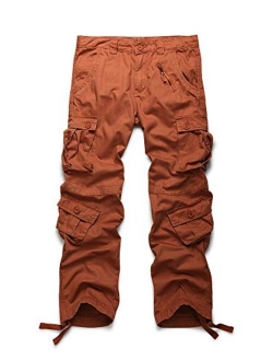 OCHENTA Men's Casual Military Cargo Pants with 8 Pockets