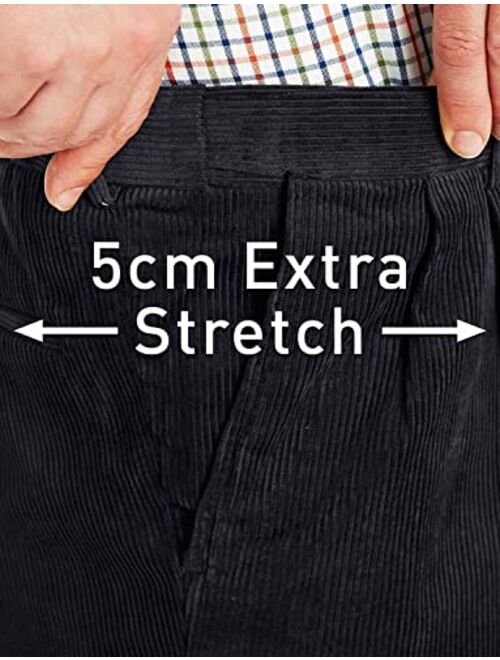 Chums | Mens | Corduroy Cotton Trouser Pants with Hidden Extra Waistband |