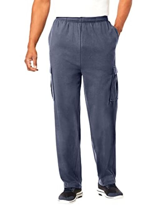 KingSize Men's Big & Tall Lightweight Cargo Sweatpants