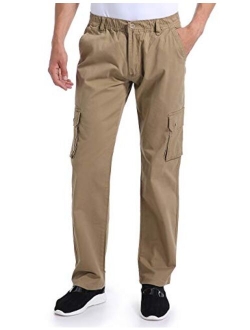 Eaglide Men's Outdoor Elastic Cargo Pant, Mens Pockets Cotton Tactical Pants