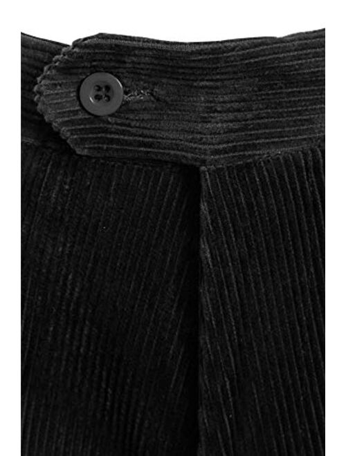 shelikes Mens Cord Corduroy Casual Cotton Classic Formal Smart Pants Trousers Big Size 30-50