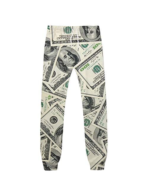 KYKU Unisex 3D Printing Pants Novelty Graphics Sports Drawstring Trousers