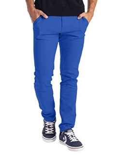 westAce Mens Stretch Skinny Slim Fit Chino Pants Flat Front Casual Super Spandex Trousers